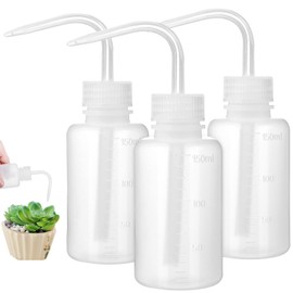 Beavorty 150ml Safety Wash Bottle with Narrow Mouth, Squeeze Bottle for Lab, Plant Watering, Eyelash Cleaing, Tattoo Wash(3PCS)