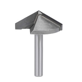 uxcell 120 Degree V-Groove Router Bit 32mm Dia with 6mm Shank, Titanium Steel Tipped V Grooving Bit (Gray)