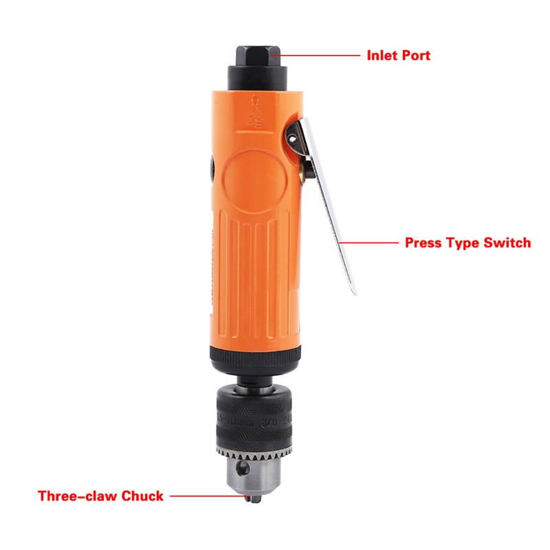 KP556 3/8 High Speed Straight Air Power Drill Pneumatic Drilling