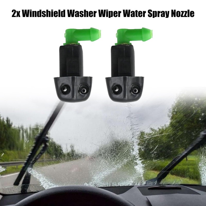 MDEOOSKY 2pcs Front Windshield Washer Wiper Water Spray Nozzle Replacement
