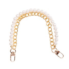 Elegant Pearl Double Chain Bag Charm for Women - Stylish Handbag Accessories for Purses, Totes, and Backpacks
