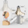 HUHAO 13/16" Radius Roundover Router Bit 1/2 Inch Shank,Edge Forming