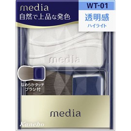 Kanebo Media Bright-Up Cheek S WT-01 White Type (2.8g) Highlight Media