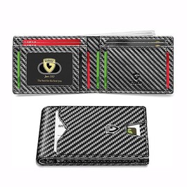 GSOIAX Mens Slim Wallet Rfid Blocking - Color: Black