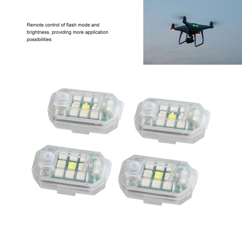 4Pcs LED Strobe Light High Brightness Waterproof Portable Wireless Flashing