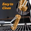 Pack of 2 Brass Grill Brush, Brass Brush, Anti-scald Brass