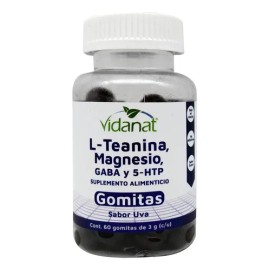 Teanina Magnesio Gaba Htp Gomitas Uva Vidanat