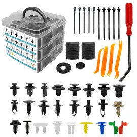 ZOKYUYS 835pcs Auto Fasteners Kit,24 Sizes Most Popular Sizes Auto Push Pin Rivets Set,Door Trim Panel Fender Clips,Nylon Bumper Fender Clips,GM Ford,Toyota,Honda,Acura,Chevy Plastic Fasteners Kit