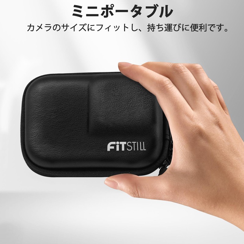FitStill Black Mini Camera Bag for dji action 5 pro