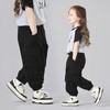 MINI PANDA Toddler Pants Girls&Boys，Stretch Twill Chino Toddler Pants Black-b