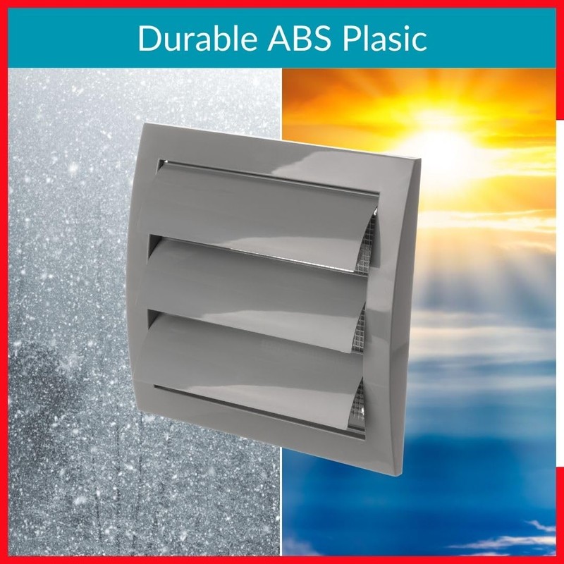 TURvent 4" inch Dryer Vent Cover Outside - ABS Plastic