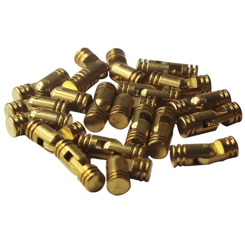 UOOOM 20 pcs Invisible Hinges Brass Tone Mini Hidden Cylindrical