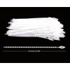 Honbay 100pcs White Plastic Repeated Beads Cable Tie Twist Tie