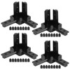 4 Pcs 3030 Series 3-Way End Corner Bracket, 3 Way