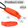 2 Pcs Emergency Whistles with Reflective Safety Lanyard - Loud