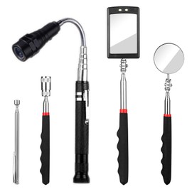Telescoping Magnetic Pickup Tool Set, Extendable Magnet Flashlight with Inspection Mirror, Cool Gadgets Gifts Idea & Birthday Gifts for Father, Men, Him, Boyfriend, Husband, Handyman, Mechanic