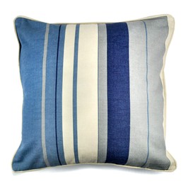 Fusion - Whitworth Stripe - 100% Cotton Cushion Cover - 43x43cm (17x17") in Blue