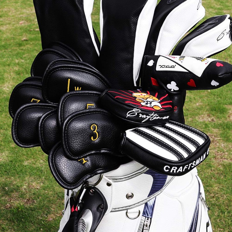 CRAFTSMAN Golf Iron Covers Velcro Closure Headcovers Set of 12