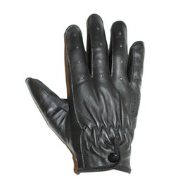 Verri | Guantes para Moto en Piel de Cabra para protección de Las Manos al Conducir Autos, Coches, camionetas o Motocicletas, Negro, G