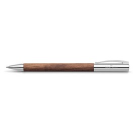 FABER-CASTELL Ambition 148531 Retractable Ballpoint Pen Walnut Ballpoint Pen Refill B Ink Colour Black