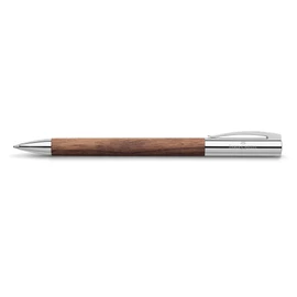 FABER-CASTELL Ambition 148531 Retractable Ballpoint Pen Walnut Ballpoint Pen Refill B Ink Colour Black