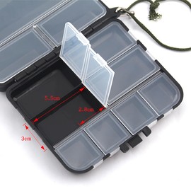 Fishing Tackle Boxes Double-Layer 16-Compartments Fishing Tackle Container Fishing Lure Accessories Box for Floats, Rigs, Lures & Other Equipment