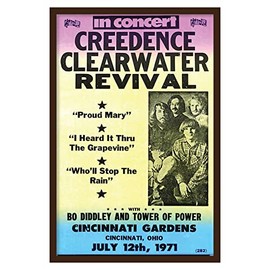 Fresh Prints of CT Showprint Concert Poster Creedence Clearwater Revival - Cinci 1971