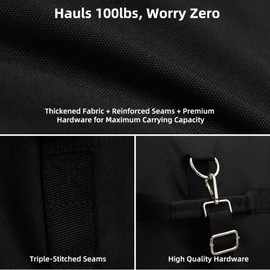 NOELIFE Carry Bag for Blackstone 22 inch Tabletop Griddle with Hood Lid, Reinforced Hardware & Rip-Proof Heavy Duty Fabric, Outdoor BBQ Grill Carrying Case, Black (Bag Only)