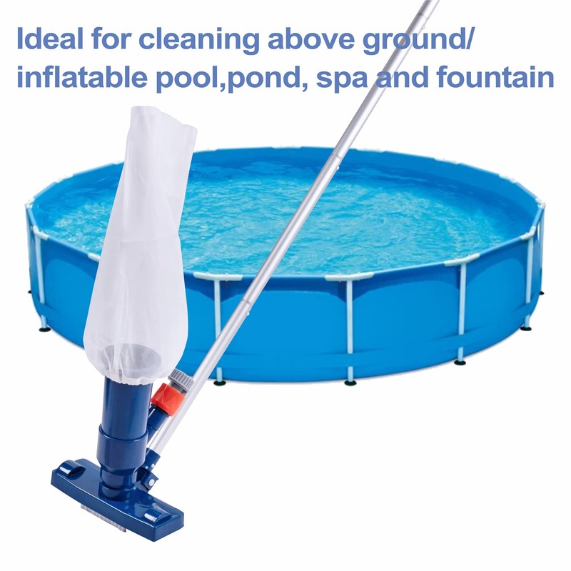 Upgraded Swimming Pool Spa Jet Vacuum Cleaner with Brush &