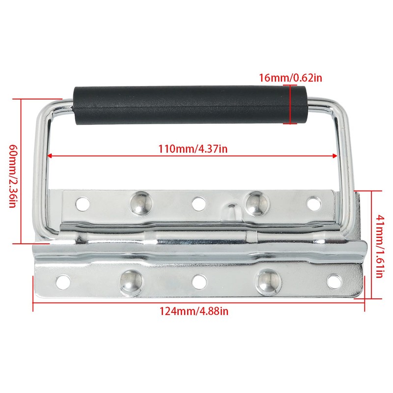 FMHXG 2PCS Chrome 125 Medium Size Spring Handle Spring Handle