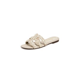 Sam Edelman Women's Bay Flat Sandal, Light Natural Stone, 6
