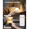 GOEBLESON Rechargeable Light Bulbs with Remote Control 2 Packs, Battery