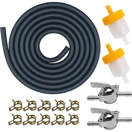 Strongthium 3/16 Fuel Line Hose Kit for Scooters ATVs Dirt Bikes Mini Bikes & Go-Karts with 3/16 Gas Clamps Valve & Filters