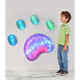 Glucrean Cat Paw Light Panels, DIY Wall Cloud Lights RGB Color Changing Modes, Smart Home Wall Lights with Music Sync, Mood Lighting Cat Toe Beans LED Strip for Indoor Decor