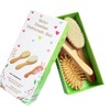 Mocokkiti 3 Piece Wooden Baby Hair Brush and Comb Set