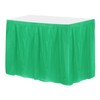 sourcing map Dark Green Plastic Table Skirts,29 in x 14