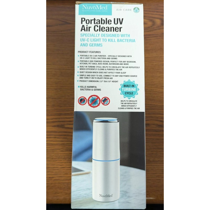 NuvoMed 1 PIECE - NUVOMED AIRCARE PORTABLE UV AIR CLEANER