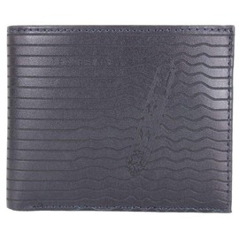Ted Baker Mens Nest Laser Etched Leather Bifold Wallet in Navy Blue