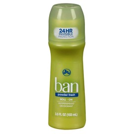 Ban Deodorant 3.5 Ounce Roll-On Powder Fresh (103ml) (6 Pack)