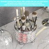 Dust-Proof Makeup Brush Holder,360° Rotating Makeup Organizer,5 Slot Makeup Brushes