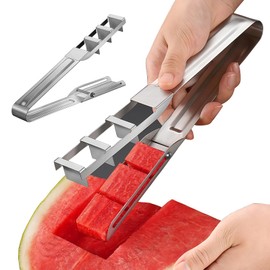 Collfa Fun Watermelon Cube Cutter 304 Stainless Steel Slicer Tool for Cut Watermelon Fruit Plate, Home,Parties and Picnics for Kitchen Utensils