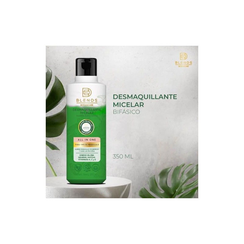 Blends Botanicare Desmaquillante Micelar Bifásico Limpia y Elimina Impurezas 350ml