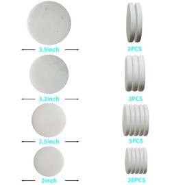 30 Pieces White Flat Round Stones, Round Stones for Stone Painting, Selected Round Smooth Stones, DIY Painting, Flat Painting, White Round Stones