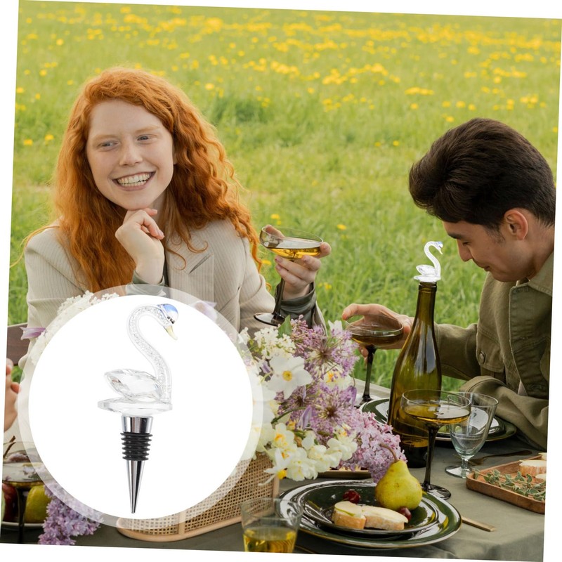 LABRIMP Wine Stopper Decorative Swan Shape for Wedding Festival and