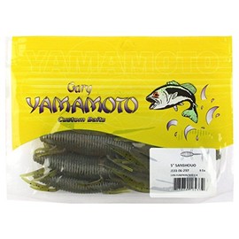 ゲーリーヤマモト(Gary YAMAMOTO) 5インチ サンショウウオ 297(グリーンパンプキン/ブラックフレーク)