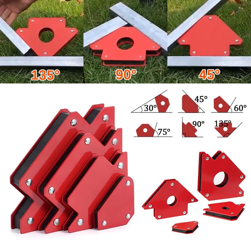 AIMALL Strong Magnetic Welding Locator – 45/90/135-Degree Angle Welding Magnet,