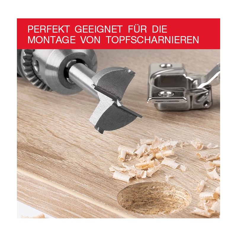 LouMaxx Forstner Drill Bit 35 mm - Hinge Hole Drill