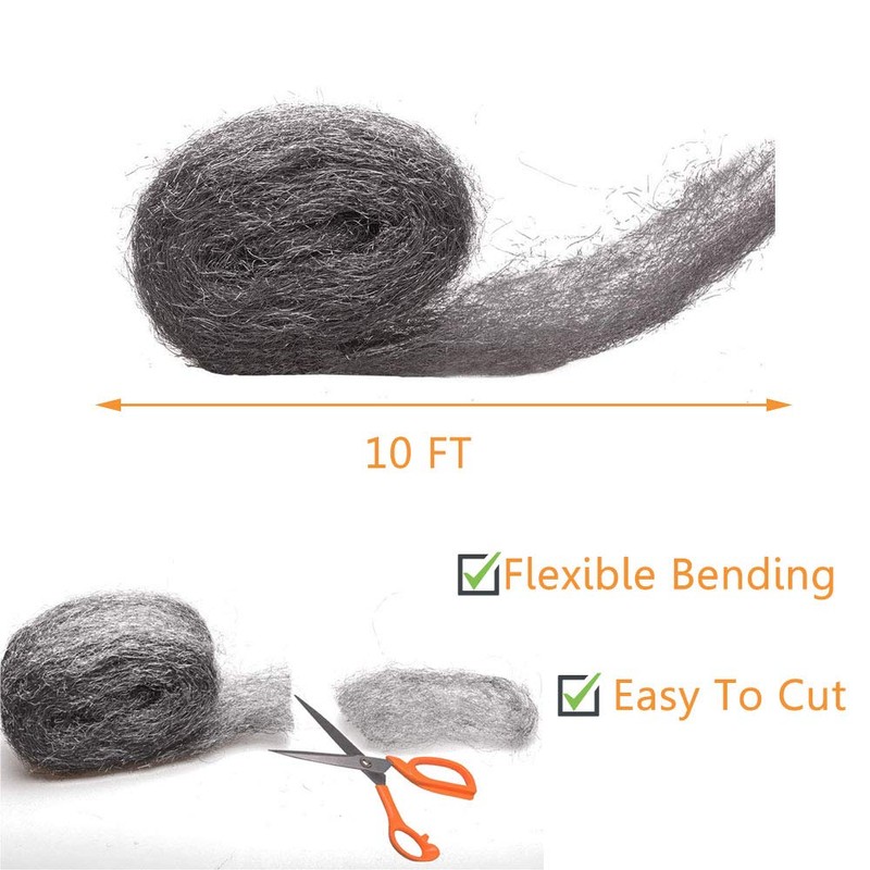 Steel Wool Fill Fabric DIY Kit, Steel Wool for Mice