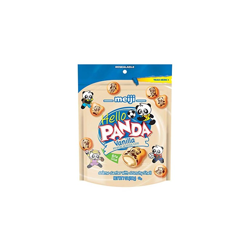 Meiji Hello Panda Cookies, Vanilla Crème Filled - 7 Oz,