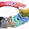 40 Pieces Girls Hair Bows 3 inches Linen Fabric Bows